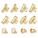 12Pcs Small Gold Hair Clips for Women Cute Metal Mini Heart Hair Claw Clip for Girls Hair Clips for Thick Thin Hair, Girls Teens Hair Accessories