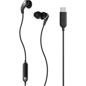Skullcandy Set USB-C Wired Earbuds with Noise Isolating Fit, in-Line Microphone Call and Track Control for iPhone Android, Ear Gel Sizes Included for Custom Fit - True Black