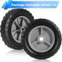 6 inch Heavy-Duty Rubber Wheels 2-Pack w/1/2 Bore, 1-1/2 Wide, 100LB Capacity - Fits Oregon 72-106, Craftsman, MTD, Radio Flyer, BBQ CartsGray