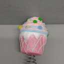 Retisee 7.9 Inch Pastel Dessert Christmas Tree Topper Pink Cupcake Tree Topper Candy Donut Christmas Tree Decoration Pastel Christmas Ornaments for Christmas New Year Birthday Party Decor