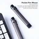 Serounder Bluetooth Optical Pen Mouse - 2.4G 1200 DPI, 4 Buttons, Ergonomic Mini for Laptops/Pads