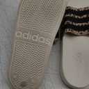 adidas Unisex Adult Adilette Shower Slip On Slides (5 Women/4 Men, Off White/Black/Magic Beige)
