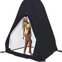 anngrowy Shower Privacy Tent, 7FT Extra Large Pop Up Toilet Tent, Portable Outdoor Bathroom Shower Enclosure, Privacy Shelter for Changing Camping Hiking Beach Dressing, Fishing, UPF50+