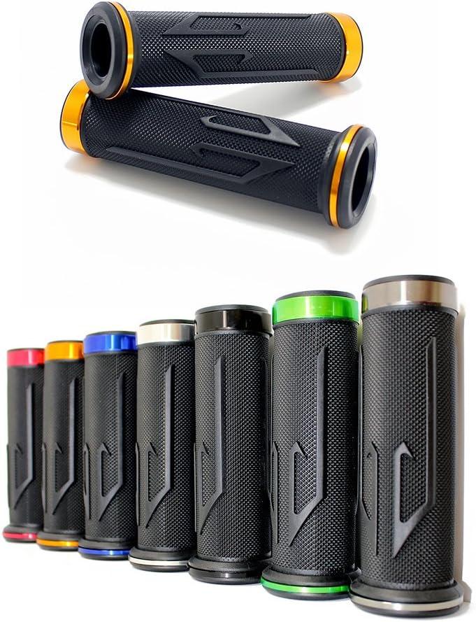 BLACK MOTORCYCLE 7/8" HAND GRIPS HANDLE BAR GEL FOR YAMAHA YZF 600 R1 R1M R6 R6S
(Gold)