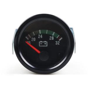 Dyno Racing 2" 52mm Electronic Car Voltmeter Pointer Volt Gauge Voltage Meter Yellow Light Car Meter Read 18-32V