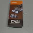 Triplot10pcs Reusable N*espresso OriginalLine Compatible Coffee Capsules with Storage Tray, 10Pods with 300pcs Foil Lids, Pre-fill Design