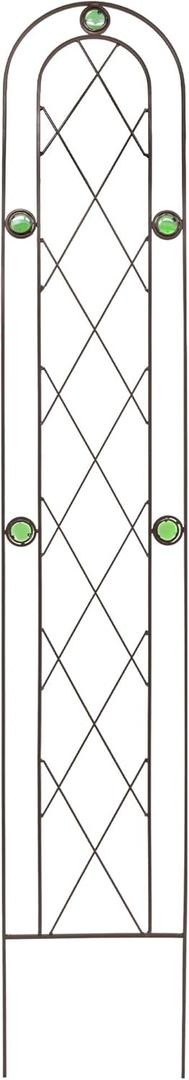 Arcadia Garden Products TR02 Arched Garden Trellis, 5' x 10", Black