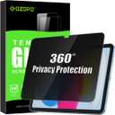 360 Privacy Screen Protector for iPad A16 11th /10th Generation 10.9" (2025/2022) - Tempered Glass, Anti-Spy Private Filter, Bubble-Free, Face ID & Apple Pencil Compatible