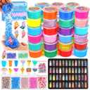 116pcs Large Package Slime Party Favors Kit, Boys and Girls 4-12 Relieve Stress Gift with Butter Clear Slime Clear Mix ins, Mermaid Charm Etc. Perfect Birthday DIY Toy for Kids 6-10