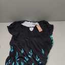 HOTOUCH Women's Casual A-Line Dress with Pockets Summer Beach Floral Tshirt Dress Short Sleeve Mini Dress Flowy Sundresses, M