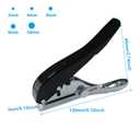 4 mm Single Hole Punch, Portable Hand Held Paper Hole Puncher, Black Long Hole Punch for Paper, Cards, Plastic