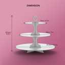 BLISSUR Cupcake Stand Tower, 2 Pack, White, 3 Tiered, Cup Cake Stand Cardboard Dessert Holder for Parties (White)