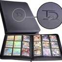 TopDeck 500 Card Ringless Zip Binder Pro - 9-Pocket Pages Side Load Sleeve TCG Storage Portfolio, Compatible with Pokemon, Yu-Gi-Oh, One Piece, MTG, Comic Trading Collectible Cards - Black