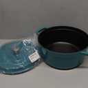 STAUB Cast Iron Round Cocotte, Dutch Oven, 4-quart, serves 3-4, Made in France, Turquoise