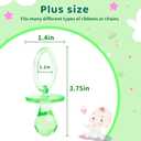 50 Pieces 2.75 Inch Baby Pacifier Baby Shower Plastic Pacifier for Baby Shower Pacifier, Baby Shower Gender Show Party Decoration DIY Birthday Party Gift (Green)