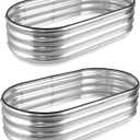 JERIA Raised Garden Bed,Galvanized Raised 2 Pcs 421ft Planter Boxes Outdoor with Easy Assembly, Large Garden Bed for Vegetables, Fruits, Flower