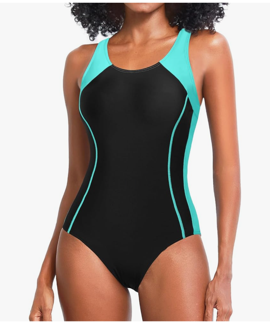 Tempt Me Women One Piece Swimsuits Athletic Racerback Swimwear Training Exercise Slimming Bathing Suit S
