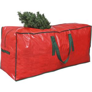 ProPik Christmas Tree Storage Bag | Fits Up to 7 ft. Tall Disassembled Tree | 45" x 15" x 20" Holiday Artificial Tree Storage Case | Perfect Xmas Storage Container with Handles and Sleek Zipper (Red)