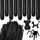 Black Long Balloons Premium 260 Twisting Balloons Animals Magic for Birthday Kids Wedding Party Supply 100pcs