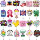 24 PCS Nurse Badge Reels Bulk Funny Badge Holders Retractable Clip Cute Nursing Pharmacy Medical Asssitants RN LPN CNA Badge Buddy Accessories for Work