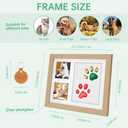 Lewrwet Dog Paw Print Kit with Fur Keepsake Keychain, Clay Paw Impression for Dogs, Easy DIY Pet Memorial Gift, Personalized Puppy Paw Print Ornament for Dog Lovers