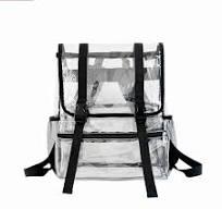 Clear Backpack for Women Men Fashion Handbag Shoulder Bag  (Black)
