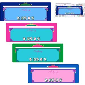 Faccito 4 Pcs Mahjong Line Finder Card Guide Colorful Line Reader Cards for Beginners, for Travel, Parties, Competitions, Game Nights, Mahjong Lover Gifts Accessories (7.48 x 2.76 Inches, Multicolor)