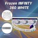 Thermalrlght Frozen Infinity 360 White CPU Aio Cooler,TL-M12W*3 PWM Fans,Computer CPU Water Cooler,ARGB Infinity Mirror,360 CPU Liquid Cooling:LGA1851/1700/1150/1151/1200/2011,PC Water Cooling