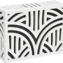 Okuna Outpost Wood Doorbell Chime Cover Box Only - Corinthian Style Pattern - Doorbell Cover Box Only - White (8 x 6 x 3 In)