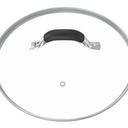 12 Inch Glass Lid for Frying Pan Lid, Pan Lid, Skillet, Pot Cover, Compatible with Lodge Cast Iron Skillet -12" Cover with Heat-Resistant Handle, Clear