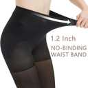 Citystl 2 Pairs Black Tights for women - 40D Control Top Pantyhose - Sculpt Silhouette, Flattening Tummy and Lifting Booty (Black)