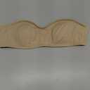 MakeMeChic Women's Strapless Bra Wireless Bralettes Front Closure Bandeau Bra (Medium, Apricot)
