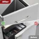 4pcs Cabinet Door Protector, Plastic Edge Protector Trash Drawer Protector Edge Guard, Slip on Protectors for Cabinets 3/4" Thick, 24" Length, Prevent Wear, Chipping, Discoloration
