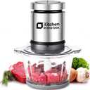 Kitchen in the box Mini Food Processor, Electric Meat Grinder & Food Chopper with 400W Powerful Veggie Chopper-One 3 Cup Bowl & S Blades for Meat/Fish/Vegetable/Baby Food