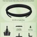 Pawfly 50 ft Soaker Hose, 1/4" Drip Irrigation Tubing, Porous Drip Hose for Garden Drip Line System, Garden Beds, Raised Beds & Vegetable Gardens, Rubber Irrigation Hose with Barbed Connectors