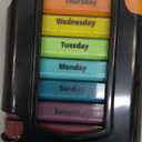 Weekly Pill Organizer, 1 Dispenser, 7 Stackable Compartments Four Times-a-Day - Morning, Noon, Evening, and Bedtime, Black