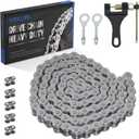 YOXUFA 420 Chain with Mini Bike Chain Breaker Replacement for Coleman Mini Bike CT200U BT200X CT200U-EX Baja Warrior MB200 TrailMaster Predator 212cc 196cc 6.5hp Powersports Parts 90 Links Drive Chain