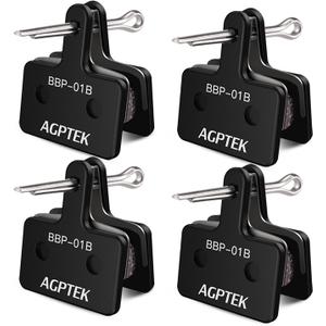 AGPTEK Bike Brake Pads, High-Performance Brake Pads, Disc Brake Pads & Spring (Semi-Metallic&Resin) for Mountain Bike Disc Brakes,Bike Pads Compatible with TRP Tektro Shimano Deore Br
