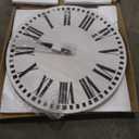 Wooden White Clock Roman Numerals Clocks, Battery Operated 2 Round Wall Clock for Kitchen, Living Room, Bedroom, Office