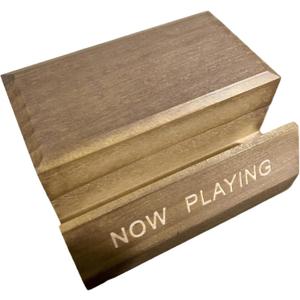 Modern Tabletop Record Stand & Holder Display your favorite vinyl on this "now playing" record stand. The perfect wooden organizer and decor piece for any record player setup and music lover's space.