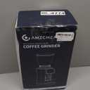 AMZCHEF Coffee Grinder, Coffee Bean Grinder for Home Use with Precise Grinding, LED Control Panel, Detachable Funnel Stand, Anti-static Design, 48 Grind Settings, Silver