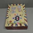 Double 12 Mexican Train Dominoes Set for Adults with 8PCS Wooden Holders, 9 Train Markers, 91 Color Dot Tile Dominos in Tin Box & Hub - Classic Family Board Game Set Party Toy Gift for Kids