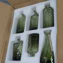 Green Glass Bud Vases Set of 12, Mini Flower Vase for Centerpieces, Small Glass Vases in Bulk for Wedding Decorations, Vintage Vase for Bridal Shower, Party, Recepetion, Home Table Décor