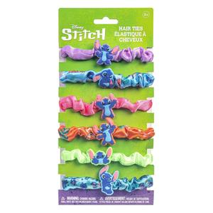 Stitch 6 Piece Hair Scrunchie Set, Hair Accessories for Girls, School Rewards Party Favors, Stocking Stuffer, Birthday Gift, Spa Days, Makeovers, Ages 3 and up, by Townley Girl
