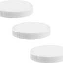 2 x The Kombucha Company, 63mm - (63/400) Plastic Lids  Wide Mouth Jar Caps with Foam Seal  Leak-Resistant, Food-Safe, Fits 63-400 Jars (Containers not Included) (White, 3 Pack)