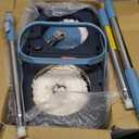 Spin Mop for Large Homes & Big Floor Cleaning, Clean & Dirty Water Separation Mop Bucket for Family & Pet Homes,4-Chamber System, Glide Wheels, Safe for Hardwood & Tile, Adjustable Handle, 6 Mop Heads