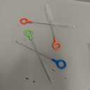 Buenalife Heavy Duty Cleaning Brushes Set of 4 - Extra Long Straw Cleaners for Metal and Plastic Reusable Drinking Straws, to Clean Small Spaces, Sippy Cups, Water Bottles - Sturdy Hard Brush Bristles (Blue & Red)