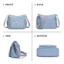 AOCINA Crossbody Bags for Women Multi Pocket Nylon Lightweight Ladies Purses Messenger Shoulder Handbags Satchel Travel Bag (Canal Blue)