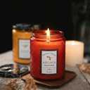 Fall Candle, Spiced Large Scented Candle, Natural Soy Candles Non Toxic for Meditation Spiritual Gift, Aromatherapy Candle for Women Men (Red-Lavender Scent)