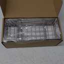 Cisily Silver Sponge Holder for Kitchen Sink, Sink Caddy Organizer with High Brush Holder, Kitchen Countertop Organizers and Storage Essentials, Rustproof 304 Stainless Steel, Soap Dispenser Organize